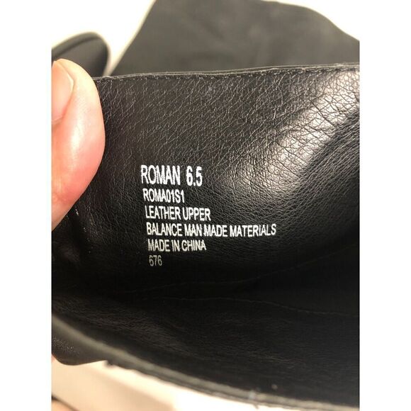 STEVE MADDEN Boots Women's Size 6.5 Black Roman Leather Knee High Shoes - Picture 10 of 13